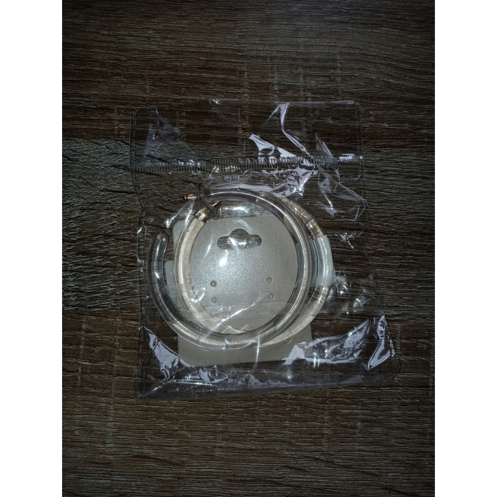 Clear hoop earrings 2.4 inches in height and width